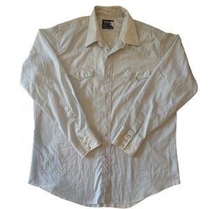 Wrangler Cowboy Cut Regular Fit Men's Long Sleeve Western Shirt Size 17.5‎ x 35